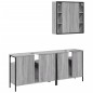 vidaXL 3-tlg. Badmöbel-Set Grau Sonoma Holzwerkstoff vidaXL 3-tlg. Badmöbel-Set Grau Sonoma Holzwerkstoff
