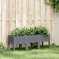 vidaXL Pflanzkasten mit Beinen Grau 120x40x42 cm PP vidaXL Pflanzkasten mit Beinen Grau 120x40x42 cm PP