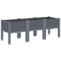 vidaXL Pflanzkasten mit Beinen Grau 120x40x42 cm PP vidaXL Pflanzkasten mit Beinen Grau 120x40x42 cm PP