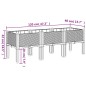 vidaXL Pflanzkasten mit Beinen Grau 120x40x42 cm PP vidaXL Pflanzkasten mit Beinen Grau 120x40x42 cm PP