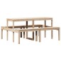 vidaXL Picknicktisch 160x134x75 cm Massivholz Kiefer vidaXL Picknicktisch 160x134x75 cm Massivholz Kiefer