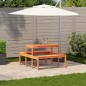 vidaXL Picknicktisch Wachsbraun 110x134x75 cm Massivholz Kiefer vidaXL Picknicktisch Wachsbraun 110x134x75 cm Massivholz Kiefer