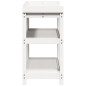 vidaXL Pflanztisch mit Ablagen Weiß 108x45x86,5 cm Massivholz Kiefer vidaXL Pflanztisch mit Ablagen Weiß 108x45x86,5 cm Massivholz Kiefer