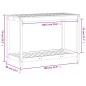 vidaXL Pflanztisch mit Ablage Wachsbraun 108x50x75cm Massivholz Kiefer vidaXL Pflanztisch mit Ablage Wachsbraun 108x50x75cm Massivholz Kiefer