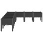 vidaXL Pflanzkasten mit Beinen Schwarz 200x160x42 cm PP vidaXL Pflanzkasten mit Beinen Schwarz 200x160x42 cm PP