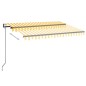 Automatische Markise mit LED & Windsensor 350x250 cm Gelb/Weiß Automatische Markise mit LED & Windsensor 350x250 cm Gelb/Weiß