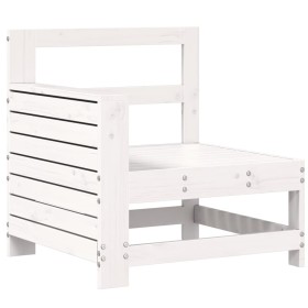 vidaXL Gartensofa mit Armlehne Weiß 69x62x70,5 cm Massivholz Kiefer