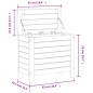 vidaXL Gartenhocker 62x31,5x52 cm Kiefernholz Imprägniert vidaXL Gartenhocker 62x31,5x52 cm Kiefernholz Imprägniert