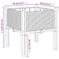 vidaXL Pflanzkasten mit Beinen Weiß 40x40x42 cm PP vidaXL Pflanzkasten mit Beinen Weiß 40x40x42 cm PP