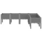 vidaXL Pflanzkasten mit Beinen Hellgrau 160x120x42 cm PP vidaXL Pflanzkasten mit Beinen Hellgrau 160x120x42 cm PP