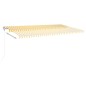 Automatische Markise mit LED & Windsensor 600x350 cm Gelb/Weiß Automatische Markise mit LED & Windsensor 600x350 cm Gelb/Weiß