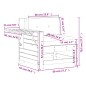 vidaXL Gartensofa mit Armlehne und Kissen Massivholz Douglasie vidaXL Gartensofa mit Armlehne und Kissen Massivholz Douglasie