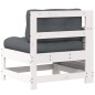 vidaXL Gartensofa mit Armlehne und Kissen Weiß Massivholz Kiefer vidaXL Gartensofa mit Armlehne und Kissen Weiß Massivholz Kiefer