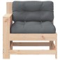 vidaXL Gartensofa mit Armlehne und Kissen Massivholz Kiefer vidaXL Gartensofa mit Armlehne und Kissen Massivholz Kiefer