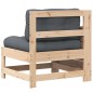 vidaXL Gartensofa mit Armlehne und Kissen Massivholz Kiefer vidaXL Gartensofa mit Armlehne und Kissen Massivholz Kiefer