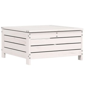 vidaXL Gartenhocker Weiß 62x63,5x32 cm Massivholz Kiefer