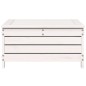 vidaXL Gartenhocker Weiß 62x63,5x32 cm Massivholz Kiefer vidaXL Gartenhocker Weiß 62x63,5x32 cm Massivholz Kiefer