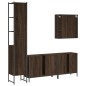 vidaXL 4-tlg. Badmöbel-Set Braun Eichen-Optik Holzwerkstoff vidaXL 4-tlg. Badmöbel-Set Braun Eichen-Optik Holzwerkstoff