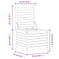 vidaXL Gartenhocker 62x63,5x53,5 cm Massivholz Kiefer vidaXL Gartenhocker 62x63,5x53,5 cm Massivholz Kiefer