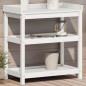 vidaXL Pflanztisch mit Ablagen Weiß 82,5x45x86,5 cm Massivholz Kiefer vidaXL Pflanztisch mit Ablagen Weiß 82,5x45x86,5 cm Massivholz Kiefer