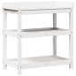 vidaXL Pflanztisch mit Ablagen Weiß 82,5x45x86,5 cm Massivholz Kiefer vidaXL Pflanztisch mit Ablagen Weiß 82,5x45x86,5 cm Massivholz Kiefer