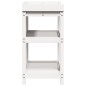 vidaXL Pflanztisch mit Ablagen Weiß 82,5x45x86,5 cm Massivholz Kiefer vidaXL Pflanztisch mit Ablagen Weiß 82,5x45x86,5 cm Massivholz Kiefer