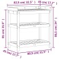 vidaXL Pflanztisch mit Ablagen Weiß 82,5x45x86,5 cm Massivholz Kiefer vidaXL Pflanztisch mit Ablagen Weiß 82,5x45x86,5 cm Massivholz Kiefer