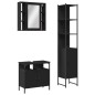 vidaXL 3-tlg. Badmöbel-Set Schwarz Holzwerkstoff vidaXL 3-tlg. Badmöbel-Set Schwarz Holzwerkstoff