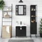 vidaXL 3-tlg. Badmöbel-Set Schwarz Holzwerkstoff vidaXL 3-tlg. Badmöbel-Set Schwarz Holzwerkstoff