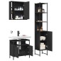 vidaXL 3-tlg. Badmöbel-Set Schwarz Holzwerkstoff vidaXL 3-tlg. Badmöbel-Set Schwarz Holzwerkstoff