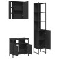 vidaXL 3-tlg. Badmöbel-Set Schwarz Holzwerkstoff vidaXL 3-tlg. Badmöbel-Set Schwarz Holzwerkstoff