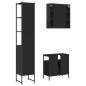 vidaXL 3-tlg. Badmöbel-Set Schwarz Holzwerkstoff vidaXL 3-tlg. Badmöbel-Set Schwarz Holzwerkstoff
