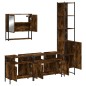 vidaXL 4-tlg. Badmöbel-Set Räuchereiche Holzwerkstoff vidaXL 4-tlg. Badmöbel-Set Räuchereiche Holzwerkstoff