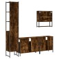 vidaXL 4-tlg. Badmöbel-Set Räuchereiche Holzwerkstoff vidaXL 4-tlg. Badmöbel-Set Räuchereiche Holzwerkstoff