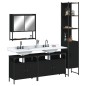 vidaXL 4-tlg. Badmöbel-Set Schwarz Holzwerkstoff vidaXL 4-tlg. Badmöbel-Set Schwarz Holzwerkstoff