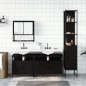 vidaXL 4-tlg. Badmöbel-Set Schwarz Holzwerkstoff vidaXL 4-tlg. Badmöbel-Set Schwarz Holzwerkstoff