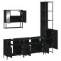 vidaXL 4-tlg. Badmöbel-Set Schwarz Holzwerkstoff vidaXL 4-tlg. Badmöbel-Set Schwarz Holzwerkstoff