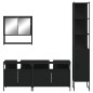 vidaXL 4-tlg. Badmöbel-Set Schwarz Holzwerkstoff vidaXL 4-tlg. Badmöbel-Set Schwarz Holzwerkstoff
