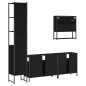 vidaXL 4-tlg. Badmöbel-Set Schwarz Holzwerkstoff vidaXL 4-tlg. Badmöbel-Set Schwarz Holzwerkstoff