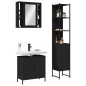 vidaXL 3-tlg. Badmöbel-Set Schwarz Holzwerkstoff vidaXL 3-tlg. Badmöbel-Set Schwarz Holzwerkstoff