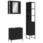 vidaXL 3-tlg. Badmöbel-Set Schwarz Holzwerkstoff vidaXL 3-tlg. Badmöbel-Set Schwarz Holzwerkstoff