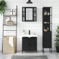 vidaXL 3-tlg. Badmöbel-Set Schwarz Holzwerkstoff vidaXL 3-tlg. Badmöbel-Set Schwarz Holzwerkstoff