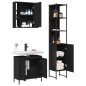 vidaXL 3-tlg. Badmöbel-Set Schwarz Holzwerkstoff vidaXL 3-tlg. Badmöbel-Set Schwarz Holzwerkstoff