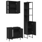 vidaXL 3-tlg. Badmöbel-Set Schwarz Holzwerkstoff vidaXL 3-tlg. Badmöbel-Set Schwarz Holzwerkstoff