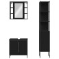 vidaXL 3-tlg. Badmöbel-Set Schwarz Holzwerkstoff vidaXL 3-tlg. Badmöbel-Set Schwarz Holzwerkstoff