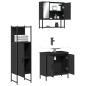 vidaXL 3-tlg. Badmöbel-Set Schwarz Holzwerkstoff vidaXL 3-tlg. Badmöbel-Set Schwarz Holzwerkstoff