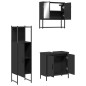 vidaXL 3-tlg. Badmöbel-Set Schwarz Holzwerkstoff vidaXL 3-tlg. Badmöbel-Set Schwarz Holzwerkstoff