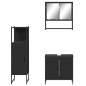 vidaXL 3-tlg. Badmöbel-Set Schwarz Holzwerkstoff vidaXL 3-tlg. Badmöbel-Set Schwarz Holzwerkstoff