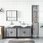 vidaXL 4-tlg. Badmöbel-Set Grau Sonoma Holzwerkstoff vidaXL 4-tlg. Badmöbel-Set Grau Sonoma Holzwerkstoff