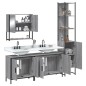 vidaXL 4-tlg. Badmöbel-Set Grau Sonoma Holzwerkstoff vidaXL 4-tlg. Badmöbel-Set Grau Sonoma Holzwerkstoff